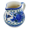 Polish Pottery Creamer 7 oz Hummingbird Blue UNIKAT