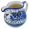 Polish Pottery Creamer 8 oz Hummingbird Blue UNIKAT