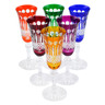 Glass Crystal Champagne Glass Set of 6 8&quot; Mix