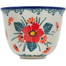 Polish Pottery Cup 3 oz Pink Forget Me Not UNIKAT