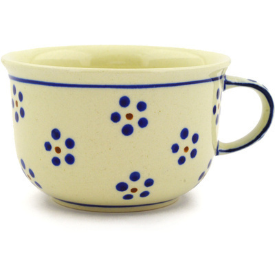 Polish Pottery Cup 8 oz Daisy Dots