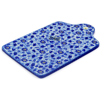 Polish Pottery Cutting Board 11&quot; Misty Dragonfly