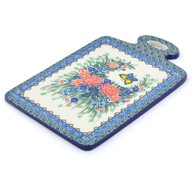 Polish Pottery Cutting Board 12&quot; Butterfly Boutique UNIKAT
