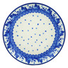 Polish Pottery Dessert Plate Blue Winter