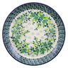 Polish Pottery Dessert Plate Evergreen Wreath