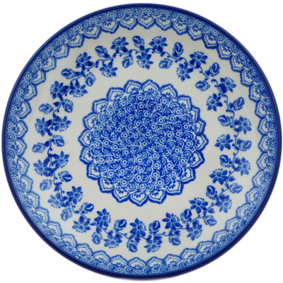 Polish Pottery Dessert Plate Forget-me-not Summer Wreath