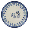 Polish Pottery Dessert Plate Kitten Play