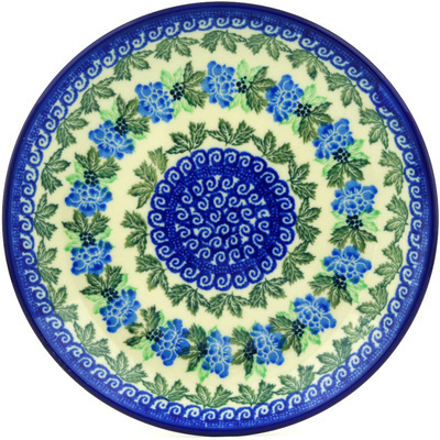 Polish Pottery Dessert Plate Waves Of Flowers