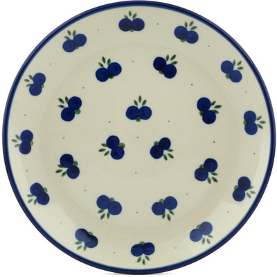 Polish Pottery Dessert Plate Wild Blueberry