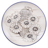 Polish Pottery Dinner Plate 10&frac12;-inch Blooming Cactus UNIKAT