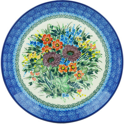 Polish Pottery Dinner Plate 10&frac12;-inch Blooming Spring UNIKAT