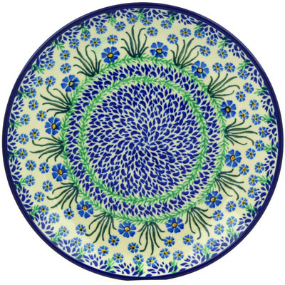 Polish Pottery Dinner Plate 10&frac12;-inch Blue April Showers