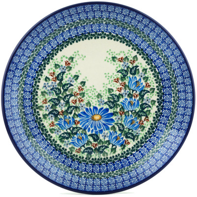 Polish Pottery Dinner Plate 10&frac12;-inch Blue Beauty UNIKAT