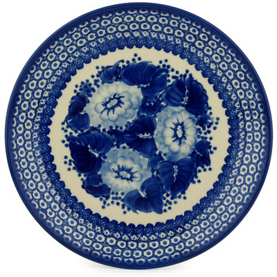 Polish Pottery Dinner Plate 10&frac12;-inch Blue Chintz UNIKAT