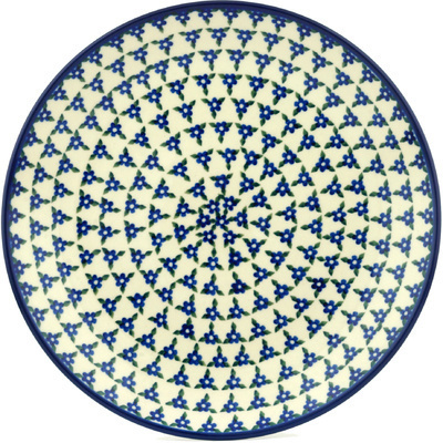 Polish Pottery Dinner Plate 10&frac12;-inch Blue Mandala