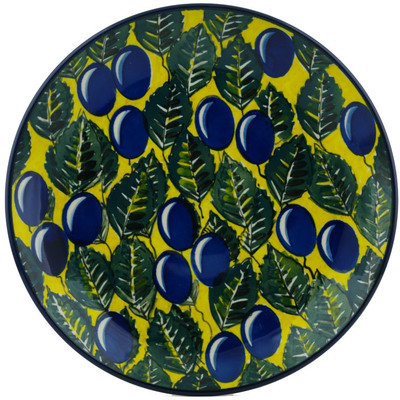 Polish Pottery Dinner Plate 10&frac12;-inch Blue Olives UNIKAT