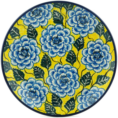 Polish Pottery Dinner Plate 10&frac12;-inch Blue Spring UNIKAT