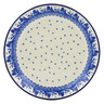 Polish Pottery Dinner Plate 10&frac12;-inch Blue Winter