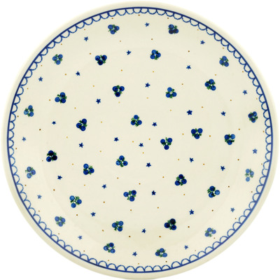 Polish Pottery Dinner Plate 10&frac12;-inch Blueberry Stars
