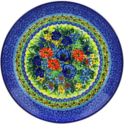 Polish Pottery Dinner Plate 10&frac12;-inch Bountiful Blue Bonnet UNIKAT
