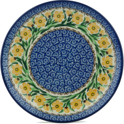 Polish Pottery Dinner Plate 10&frac12;-inch Brilliant Blue UNIKAT