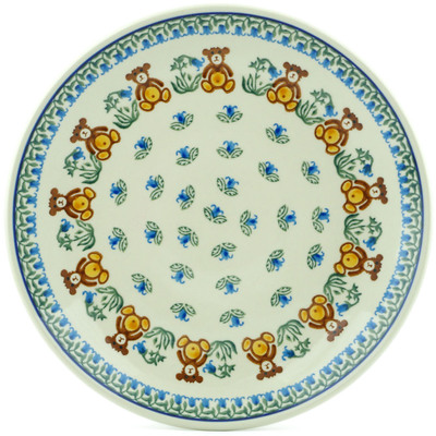 Polish Pottery Dinner Plate 10&frac12;-inch Brown Bears