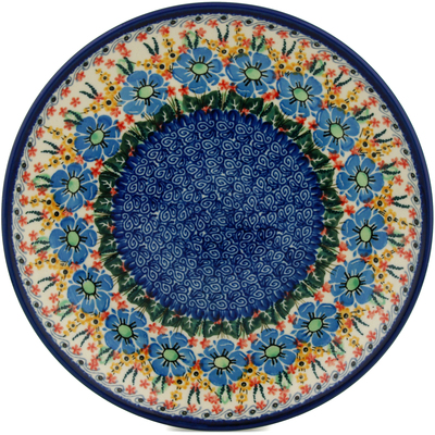 Polish Pottery Dinner Plate 10&frac12;-inch Daisies And Sunflowers UNIKAT