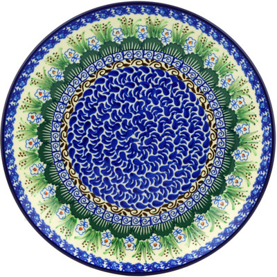 Polish Pottery Dinner Plate 10&frac12;-inch Daisies By The Lake UNIKAT