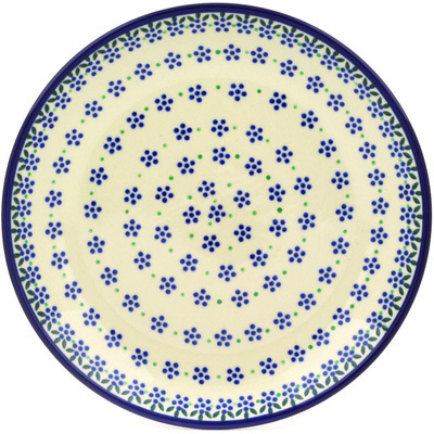 Polish Pottery Dinner Plate 10&frac12;-inch Daisy Circles