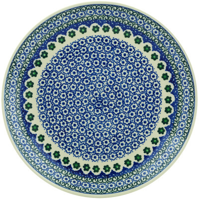 Polish Pottery Dinner Plate 10&frac12;-inch Daisy Doilies