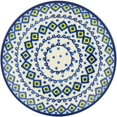 Polish Pottery Dinner Plate 10&frac12;-inch Diamond Dance