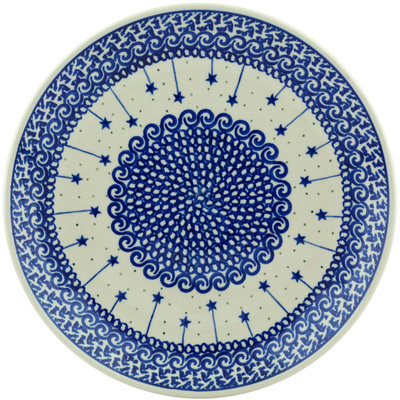 Polish Pottery Dinner Plate 10&frac12;-inch Falling Stars
