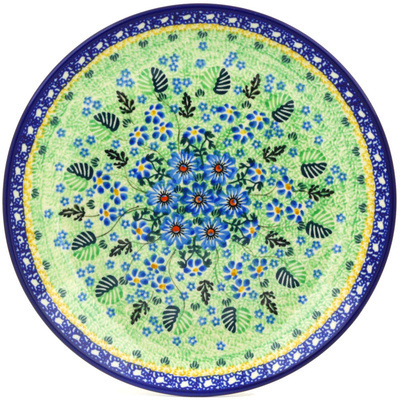 Polish Pottery Dinner Plate 10&frac12;-inch Fern Flowers UNIKAT