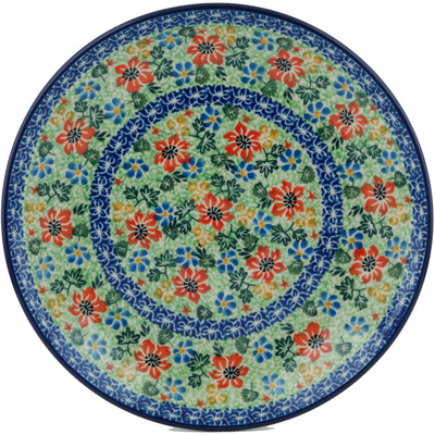 Polish Pottery Dinner Plate 10&frac12;-inch Floral Country UNIKAT