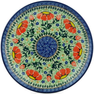 Polish Pottery Dinner Plate 10&frac12;-inch Floral Heaven UNIKAT