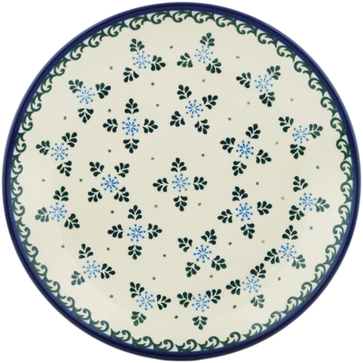 Polish Pottery Dinner Plate 10&frac12;-inch Floral Snowflake