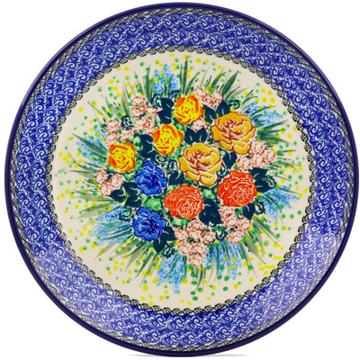 Polish Pottery Dinner Plate 10&frac12;-inch Flowering Spring UNIKAT