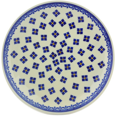 Polish Pottery Dinner Plate 10&frac12;-inch Four Square Flower