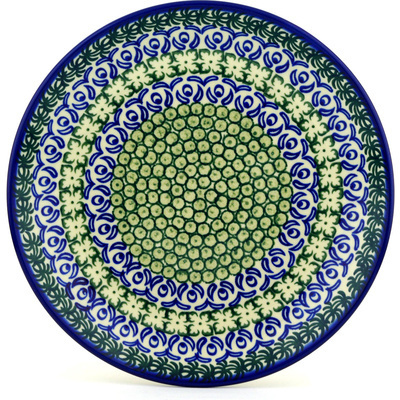 Polish Pottery Dinner Plate 10&frac12;-inch Green Eyed Girl