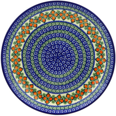 Polish Pottery Dinner Plate 10&frac12;-inch Hypnotic Swirl UNIKAT