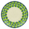 Polish Pottery Dinner Plate 10&frac12;-inch Leaves Of Green