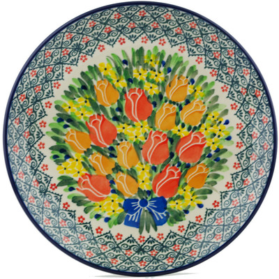 Polish Pottery Dinner Plate 10&frac12;-inch Magnificent Sequence UNIKAT