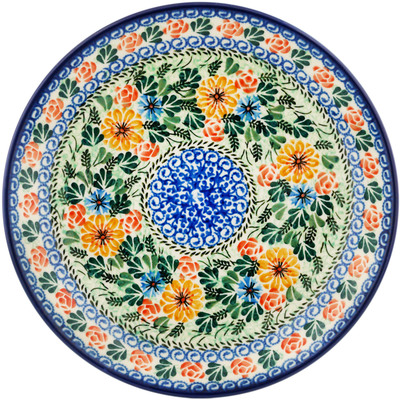 Polish Pottery Dinner Plate 10&frac12;-inch Marigold Spring UNIKAT