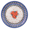 Polish Pottery Dinner Plate 10&frac12;-inch Pink Forget Me Not UNIKAT