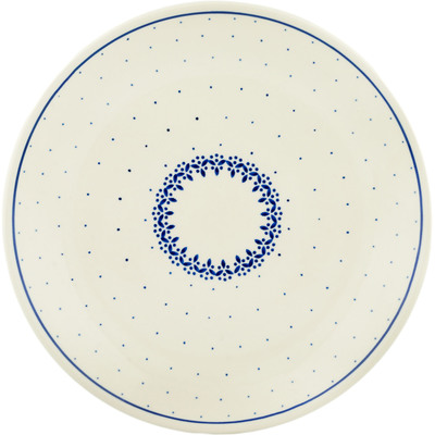 Polish Pottery Dinner Plate 10&frac12;-inch Polka Dot Bouquet