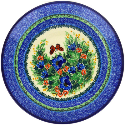 Polish Pottery Dinner Plate 10&frac12;-inch Red Butterfly Nectar UNIKAT