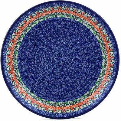 Polish Pottery Dinner Plate 10&frac12;-inch Red Ring