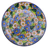Polish Pottery Dinner Plate 10&frac12;-inch Royal Blue Dream UNIKAT