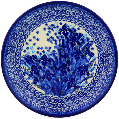 Polish Pottery Dinner Plate 10&frac12;-inch Royal Iris UNIKAT