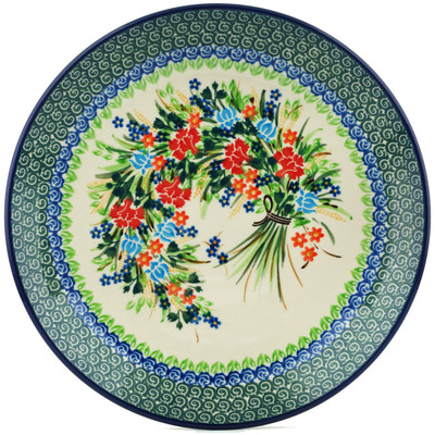 Polish Pottery Dinner Plate 10&frac12;-inch Spring Bouquet UNIKAT